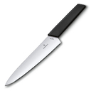 Нож разделочный VICTORINOX Swiss Modern, 19 см, нержавеющая сталь / синтетический материал, чёрный для нанесения логотипа