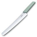 Нож для хлеба и выпечки VICTORINOX Swiss Modern, 26 см, сталь/синтетический материал, аквамариновый для нанесения логотипа