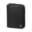 Портмоне VICTORINOX Altius Alox на молнии, чёрное, натуральная кожа, 12x2x10 см для нанесения логотипа