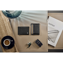 Визитница VICTORINOX Altius Alox с защитой от сканирования RFID, чёрная, натуральная кожа, 8x1x10 см для нанесения логотипа