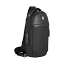 Рюкзак на одно плечо VICTORINOX Architecture Urban2 Sling Bag, черный, полиэстер/кожа, 17x8x28 см, 4 л для нанесения логотипа