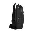 Рюкзак на одно плечо VICTORINOX Architecture Urban2 Sling Bag, черный, полиэстер/кожа, 17x8x28 см, 4 л для нанесения логотипа