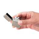 Газовый вставной блок для широкой зажигалки Zippo, одинарное жёлтое пламя, нержавеющая сталь для нанесения логотипа