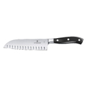 Набор из 6 кованых кухонных приборов VICTORINOX: 5 ножей и ножницы, в антрацитовой подставке из бука для нанесения логотипа