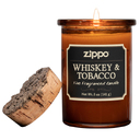 Ароматизированная свеча ZIPPO Whiskey & Tobacco, воск/хлопок/кора древесины/стекло, 70x100 мм для нанесения логотипа