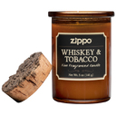 Ароматизированная свеча ZIPPO Whiskey & Tobacco, воск/хлопок/кора древесины/стекло, 70x100 мм для нанесения логотипа
