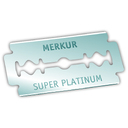 Лезвия для бритья MERKUR SUPER PLATINUM, (10 шт) в картонной коробке для нанесения логотипа