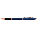 Перьевая ручка CROSS коллекция «ВЕЧНАЯ КЛАССИКА 2.0 | CENTURY CLASSIC II» Translucent Cobalt Blue Lacquer, перо F для нанесения логотипа
