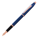 Перьевая ручка CROSS коллекция «ВЕЧНАЯ КЛАССИКА 2.0 | CENTURY CLASSIC II» Translucent Cobalt Blue Lacquer, перо М для нанесения логотипа