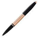 Ручка-роллер CROSS коллекция «КАЛЕ | CALAIS» Brushed Rose Gold Plate and Black Lacquer для нанесения логотипа