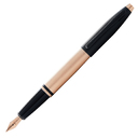 Перьевая ручка CROSS коллекция «КАЛЕ | CALAIS» Brushed Rose Gold Plate and Black Lacquer, перо M для нанесения логотипа