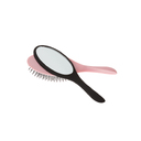 Щетка Dewal Beauty серия "Дуэт" с нейлоновым штифтом, овальная, розовая с черным для нанесения логотипа