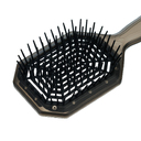 Щетка Dewal Beauty серия "Айсберг", продувная, с силиконовым штифтом, форма прямоугольная, черная для нанесения логотипа