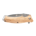 Нож складной Stinger, 110 мм, (серебристый), материал рукояти:дерево/сталь (светло-коричневый) для нанесения логотипа