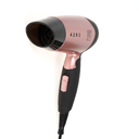 Фен DEWAL BEAUTY Aero Rose, дорожный, чёрно-розовый, 1400 Вт, 1 насадка для нанесения логотипа