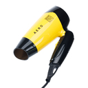 Фен DEWAL BEAUTY Aero Yellow, дорожный, жёлтый, 1400 Вт, 1 насадка для нанесения логотипа