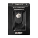 Чехол ZIPPO для широкой зажигалки, с отверстием для большого пальца, натуральная кожа, чёрный для нанесения логотипа