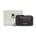 Ключница Mano "Don Romeo" с RFID защитой, натуральная кожа в чёрном цвете, 11,5 х 1 х 6,5 см для нанесения логотипа