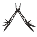 Мультитул Stinger, 100x40 мм, 12 функций, сталь/алюминий, чёрный, в комплекте нейлоновый чехол для нанесения логотипа