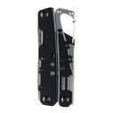 Мультитул Stinger, 105x40 мм, 12 функций, сталь, чёрно-серебристый, в комплекте нейлоновый чехол для нанесения логотипа