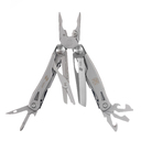 Мультитул Stinger, 106 мм, 15 функций, сталь, серебристый, в картонной коробке, в комплекте нейлоновый чехол для нанесения логотипа