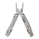 Мультитул Stinger, 106 мм, 15 функций, сталь, серебристый, в картонной коробке, в комплекте нейлоновый чехол для нанесения логотипа