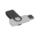 USB flash-карта DOT (8Гб), белый, 5,8х2х1,1см,пластик металл для нанесения логотипа