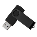 USB flash-карта DOT (8Гб), черный, 5,8х2х1,1см, пластик, металл для нанесения логотипа