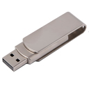 USB flash-карта SWING METAL (32Гб), серебристая, 5,3х1,7х0,9 см, металл для нанесения логотипа