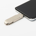 USB flash-карта CIRCLE OTG Type-C (32Гб), серебристая, 6,5х1,5х0,82 см, металл для нанесения логотипа