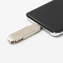 USB flash-карта CIRCLE OTG Type-C (8Гб), серебристая, 6,5х1,5х0,82 см, металл для нанесения логотипа