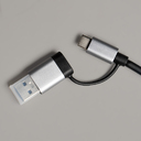 USB-хаб ROOT 8 в 1, серый, алюминий для нанесения логотипа