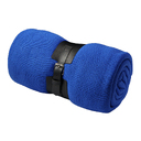 Плед "Belt"; синий; 130 х 180 см; 100% акрил, с поясом для нанесения логотипа