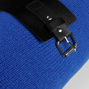 Плед "Belt"; синий; 130 х 180 см; 100% акрил, с поясом для нанесения логотипа