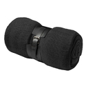 Плед "Belt"; чёрный; 130 х 180 см; 100% акрил, с поясом для нанесения логотипа