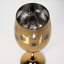 Бокалы для вина 2 штуки MOON&SUN, золотой и серебяный, 22,5х24,8х11,9см, стекло для нанесения логотипа