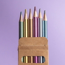 Цветные карандаши METALLIC, 6 цветов для нанесения логотипа