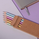 Цветные карандаши METALLIC, 6 цветов для нанесения логотипа