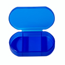 Витаминница TRIZONE, 3 отсека; 6 x 1.3 x 3.9 см; пластик, синяя для нанесения логотипа