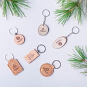 Брелок "PELTON", круглый, натуральный бук. для нанесения логотипа
