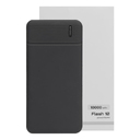 Универсальный аккумулятор Flash 10 (10000 мАч) с подсветкой и soft touch,черный,13,7х6,87х1,55мм для нанесения логотипа