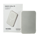 Универсальный аккумулятор MAGIX Ultra 10 (10000мАч) с быстрой и беспроводной зарядкой, серебристый для нанесения логотипа