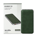 Универсальный аккумулятор EMBER 10 (10000мАч) с быстрой зарядкой, темно-зеленый для нанесения логотипа
