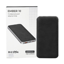Универсальный аккумулятор EMBER 10 (10000мАч) с быстрой зарядкой, черный для нанесения логотипа