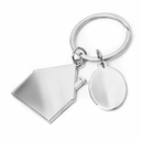 Брелок SILV HOME; 3,97 x 3,3 x 0,3 см; металл для нанесения логотипа