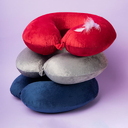 Подушка дорожная "SOFT"; memory foam, микрофибра,серый для нанесения логотипа