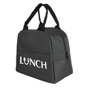 Термосумка "LUNCH", чёрный, 25 x 21 x 17 см, полиэстер 600D для нанесения логотипа