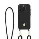 Чехол для IPHONE 16 DOUBLE B черный с золотом для нанесения логотипа