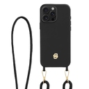 Чехол для IPHONE 16 DOUBLE B черный с золотом для нанесения логотипа