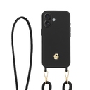 Чехол для iPhone 16 Double B черный с золотом для нанесения логотипа